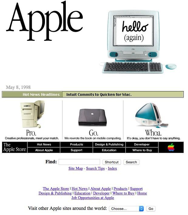 要追忆各大品牌 90 年代的官网，请登录这个网站
