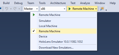 HoloLens开发手记 - 使用Visual Studio Using Visual Studio