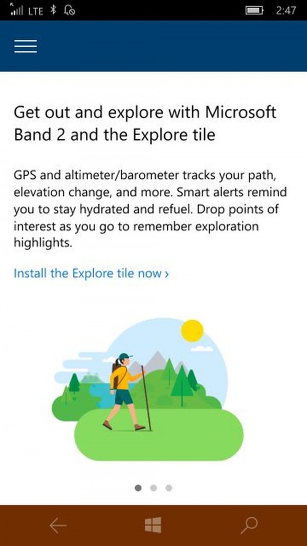 微软Band 2上线“户外探险”模式