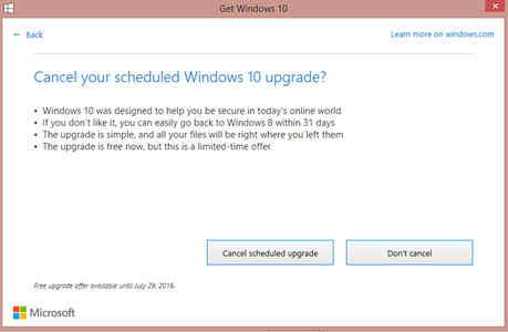 微软给出了一些关于何时/如何升级到Windows 10的小贴士