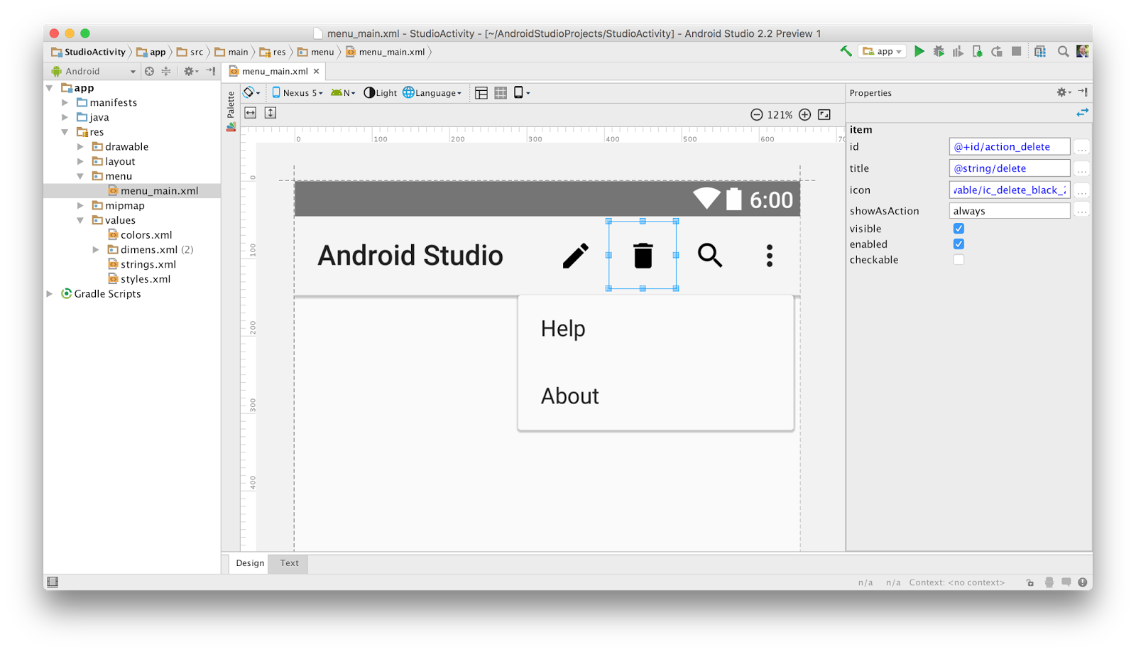 Android Studio 2.2 预览版 – 新界面设计器和约束布局