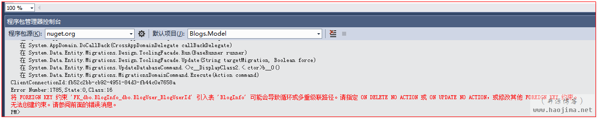 一步步开发自己的博客 .NET版（9、从model first替换成code first 问题记录）