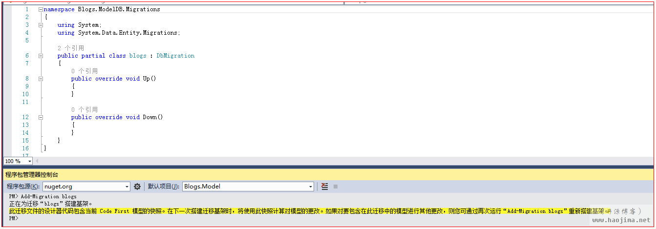 一步步开发自己的博客 .NET版（9、从model first替换成code first 问题记录）