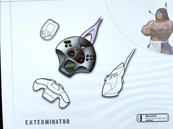 来自1999年的初代Xbox手柄设计草图