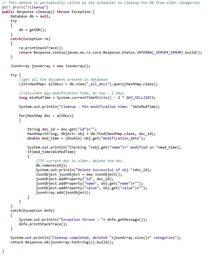 Java Workload Scheduler 样板：与 Bluemix 上的 Java Cloudant 样板的一种集成