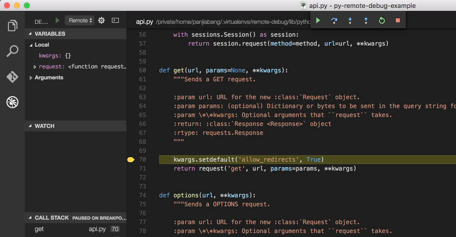 使用 VS Code 远程调试 Python 程序