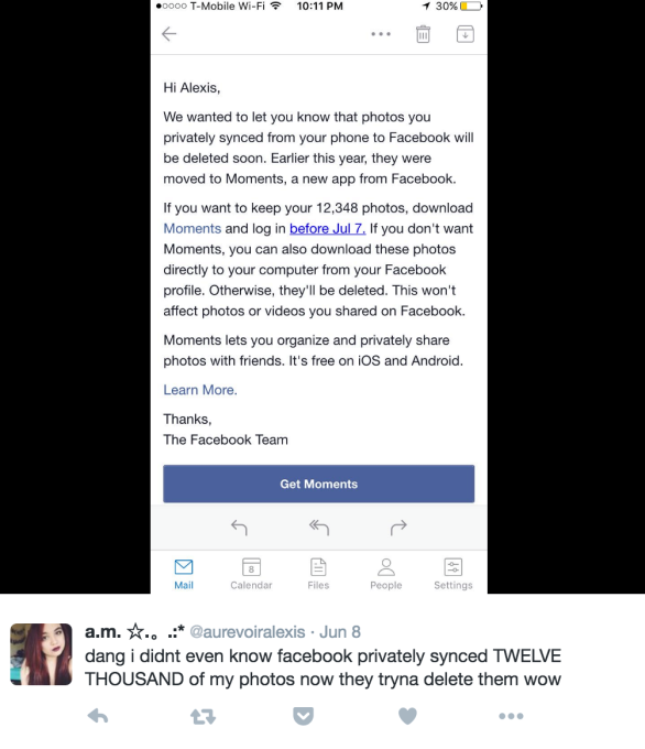 Facebook强制推广自家应用：不安装就删除用户照片