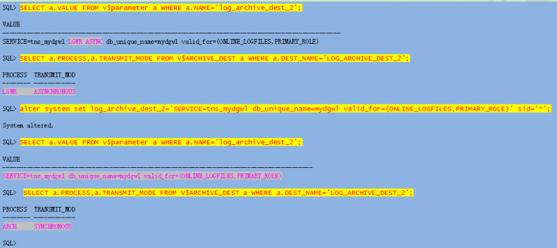 【DG】物理DG中LNSn、NSS、NSA进程