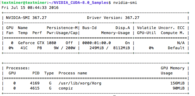 深度学习主机环境配置: Ubuntu16.04+Nvidia GTX 1080+CUDA8.0
