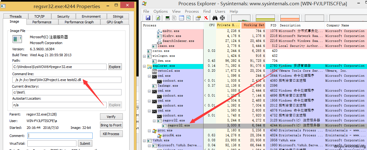 Code Execution of Regsvr32.exe