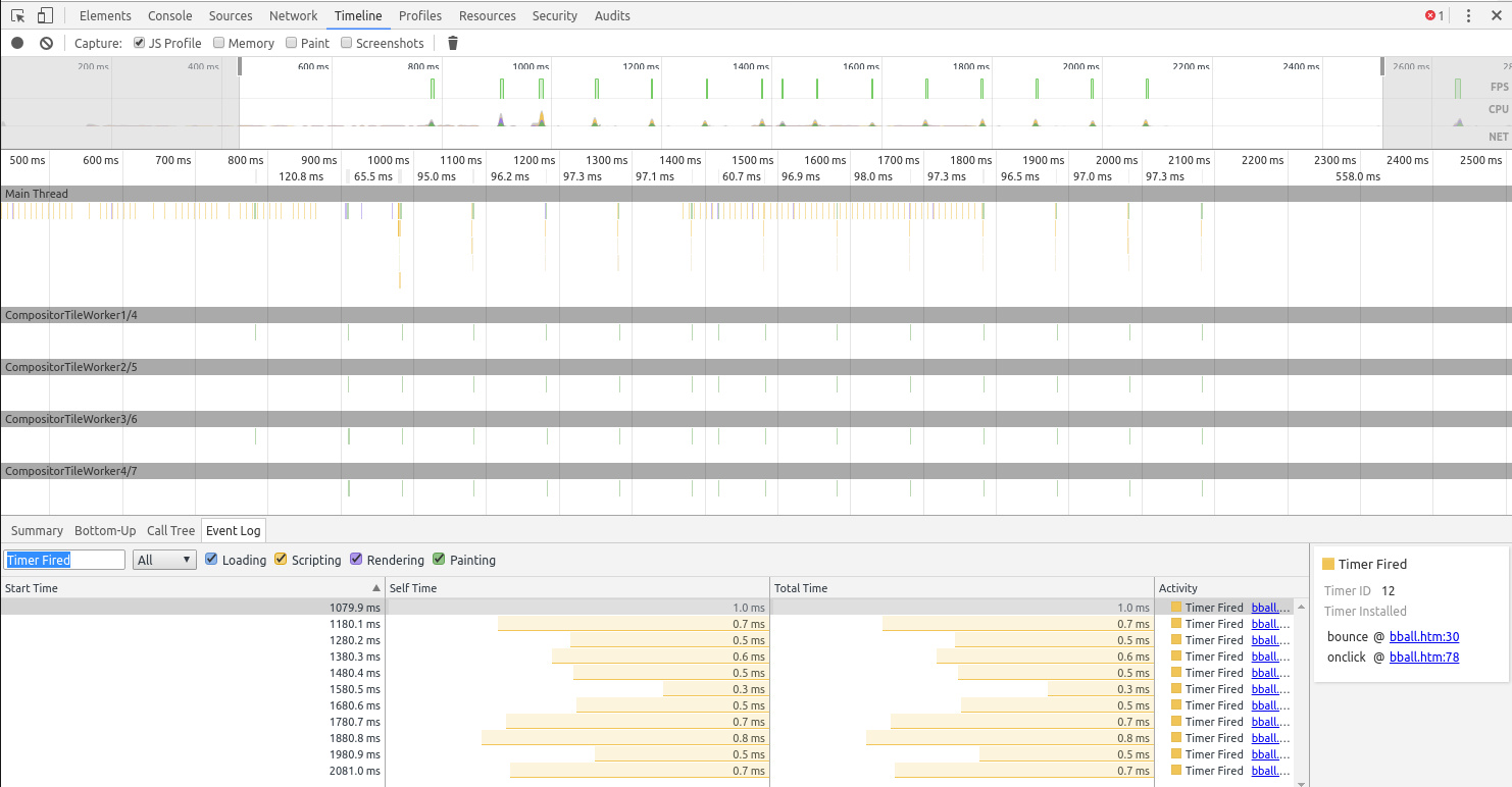 Chrome开发者工具中关于“Deferred long-running timer task(s) ”的警告