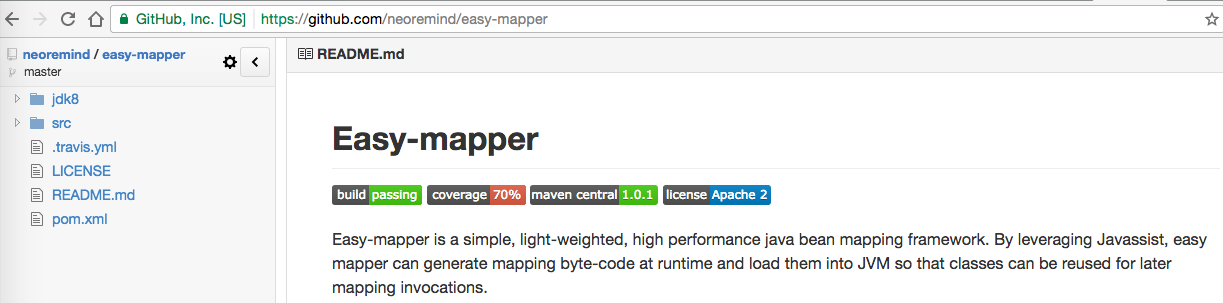 Easy-mapper – 一个灵活可扩展的高性能Bean mapping类库