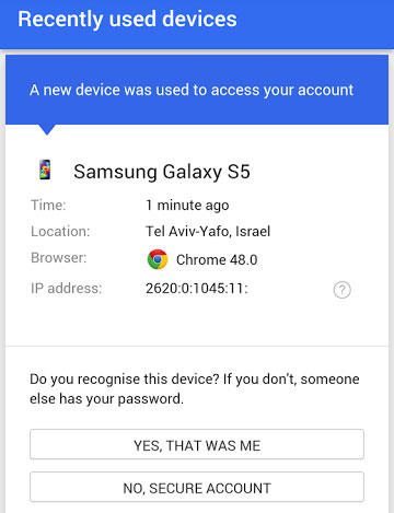 Android现可通知审查用户账号登录活动