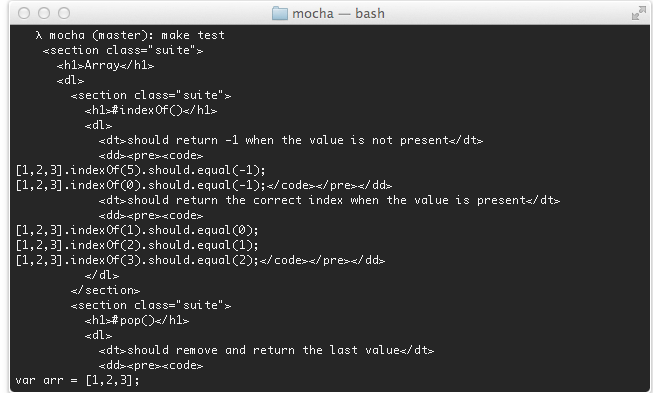 javascript单元测试框架mochajs详解
