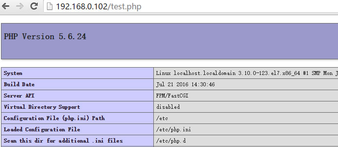 CentOS 7.x下的LEMP环境搭建