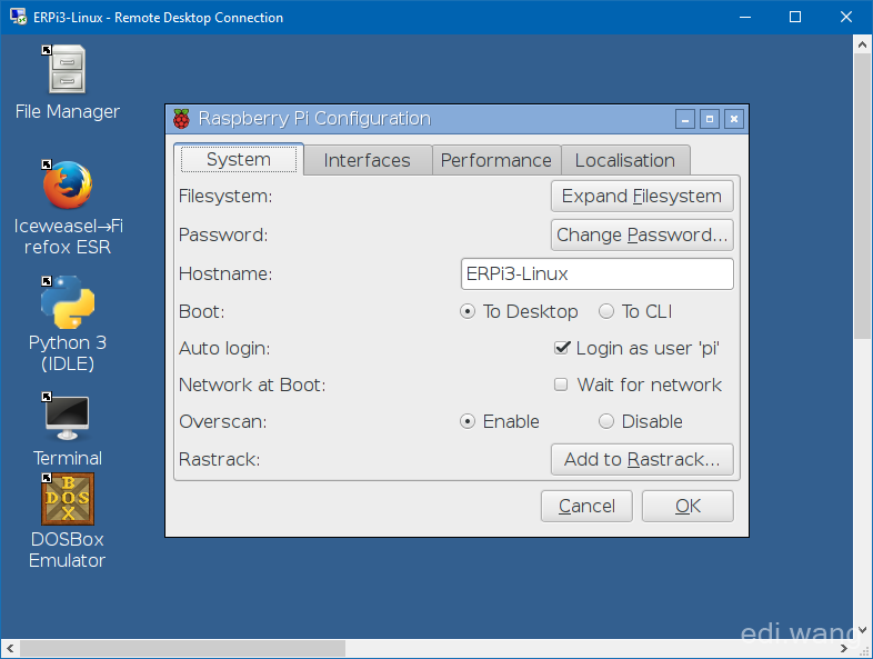 如何用Windows远程桌面连接树莓派Raspbian Linux系统