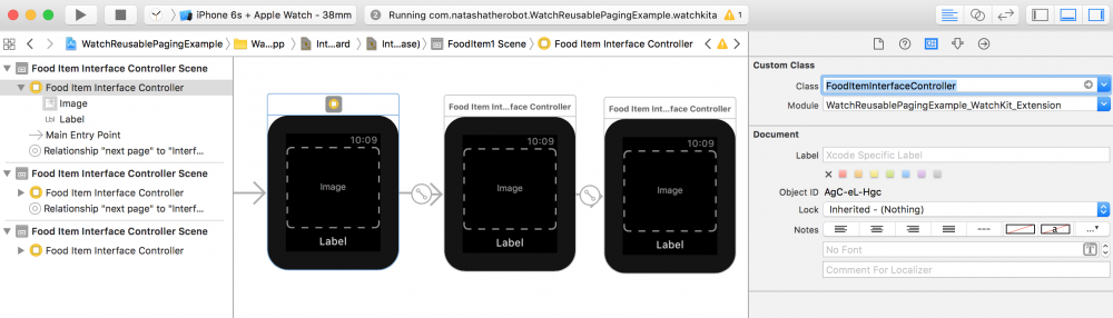 如何在 watchOS 中复用分页界面控制器