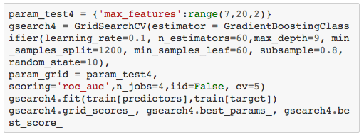 用Python进行梯度提升算法的参数调整