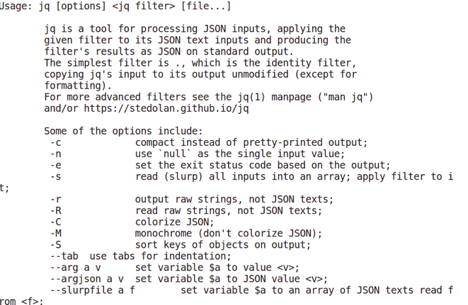 命令行 JSON 处理工具 jq 的使用介绍