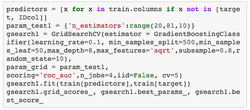 用Python进行梯度提升算法的参数调整