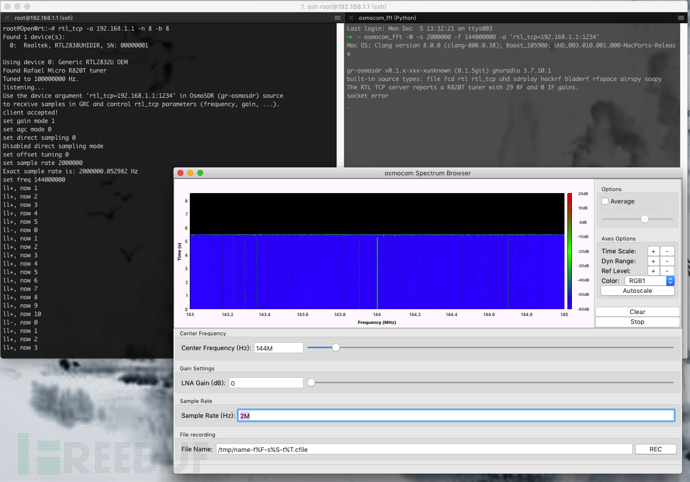 如何用极路由+OpenWrt+RTL电视棒搭建一台SDR服务器，并隐秘地捕获和传输数据