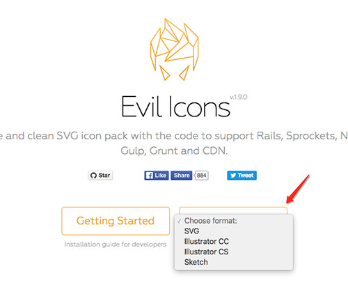 简约线性图标 Evil Icons 开源，含SVG、AI、SKETCH 源文件及CND