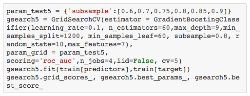 用Python进行梯度提升算法的参数调整