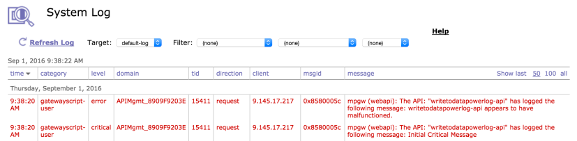 在 API Connect 组合件中通过针对 IBM DataPower 的自定义策略增加日志记录功能