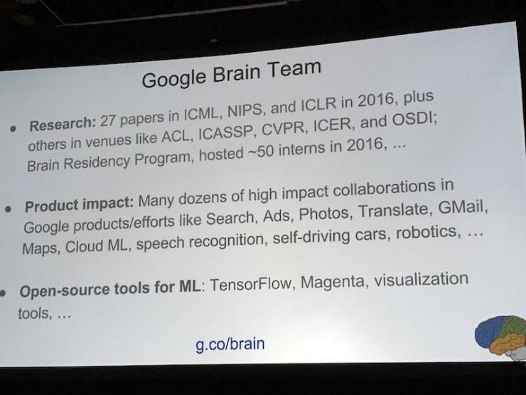 Jeff Dean解析谷歌大脑中的深度学习工作以及TensorFlow的前世今生 | AI Frontiers