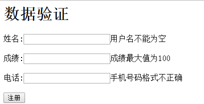 SpringMVC数据校验