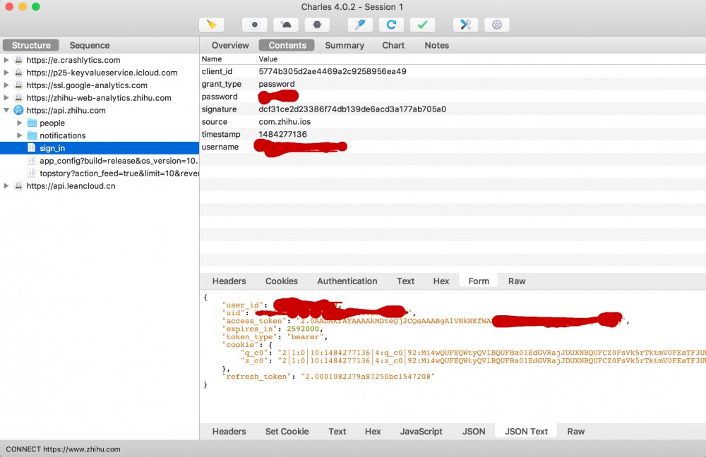 使用API登录知乎并获得token