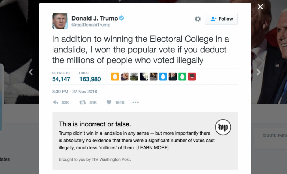 用算法对抗假新闻，先给特朗普的Twitter装上核查事实的插件