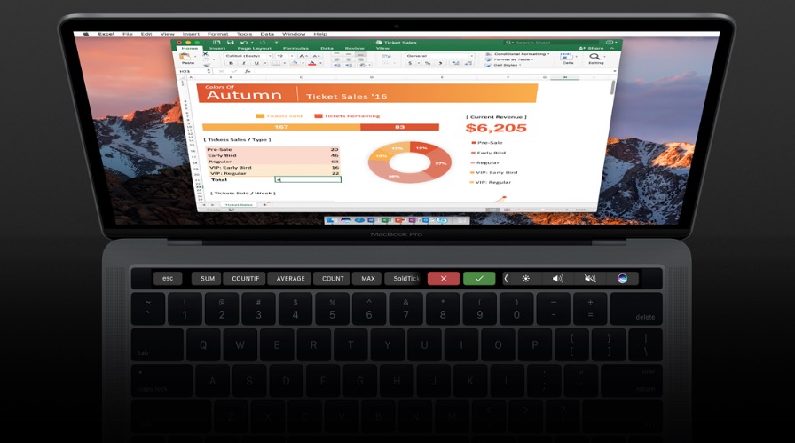 微软 Office 增加对 Touch Bar 支持：有点用处，但不大