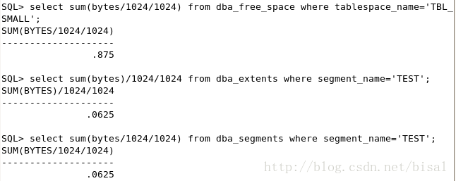 ORA-01653/01654错误和dba_free_space视图的理解