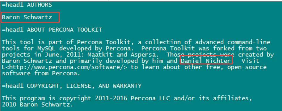 MySQL中的Percona-toolkit工具由来漫谈