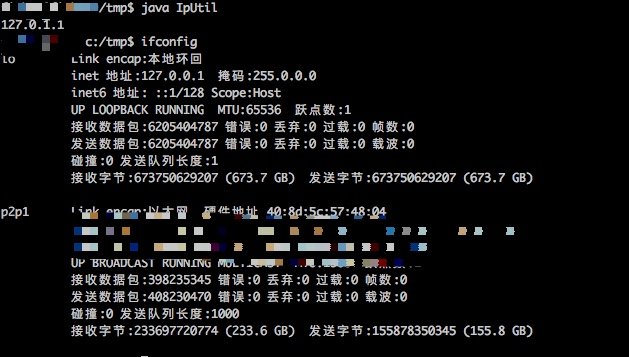 Java实现获取本机Ip的工具类