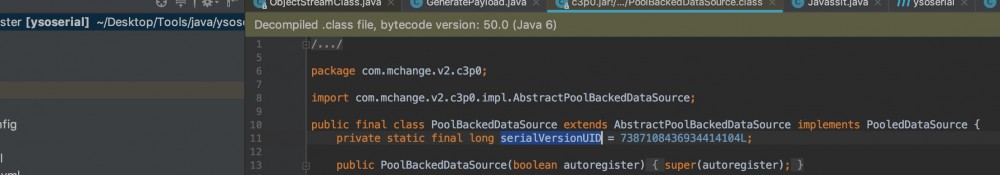Modify Ysoseriali jar serialVersionUID