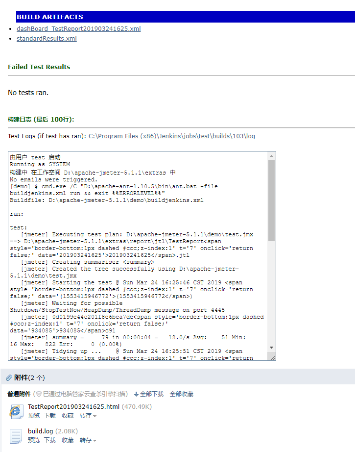 Jenkins邮件发送测试报告附件,添加钉钉提醒