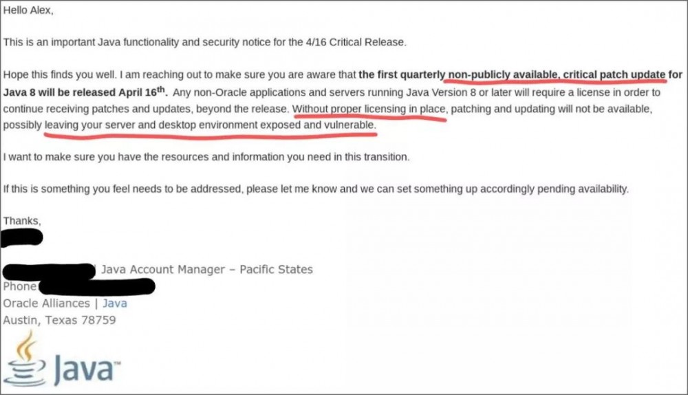 Oracle 警告 Java 8 用户：不交钱你就不安全