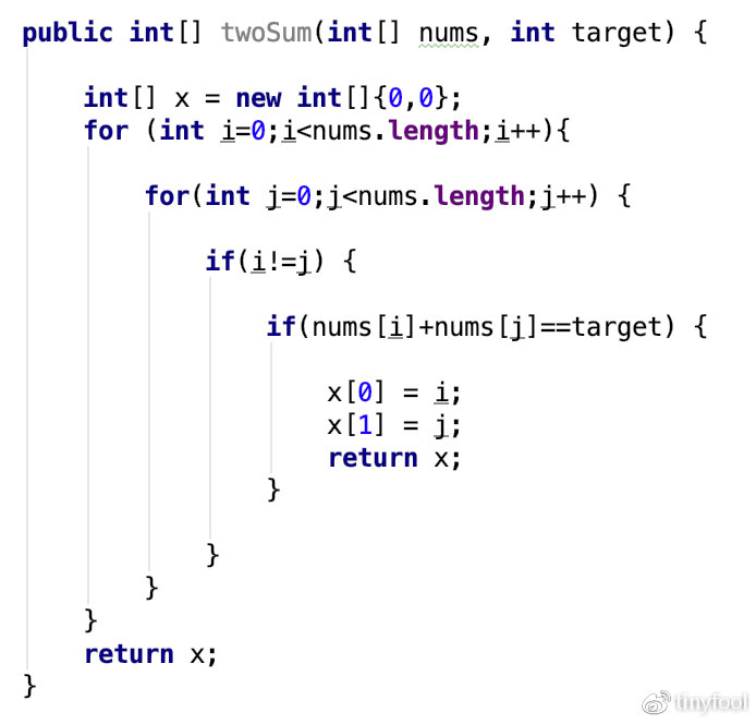 Leetcode第1题 Two Sum题解(Java)
