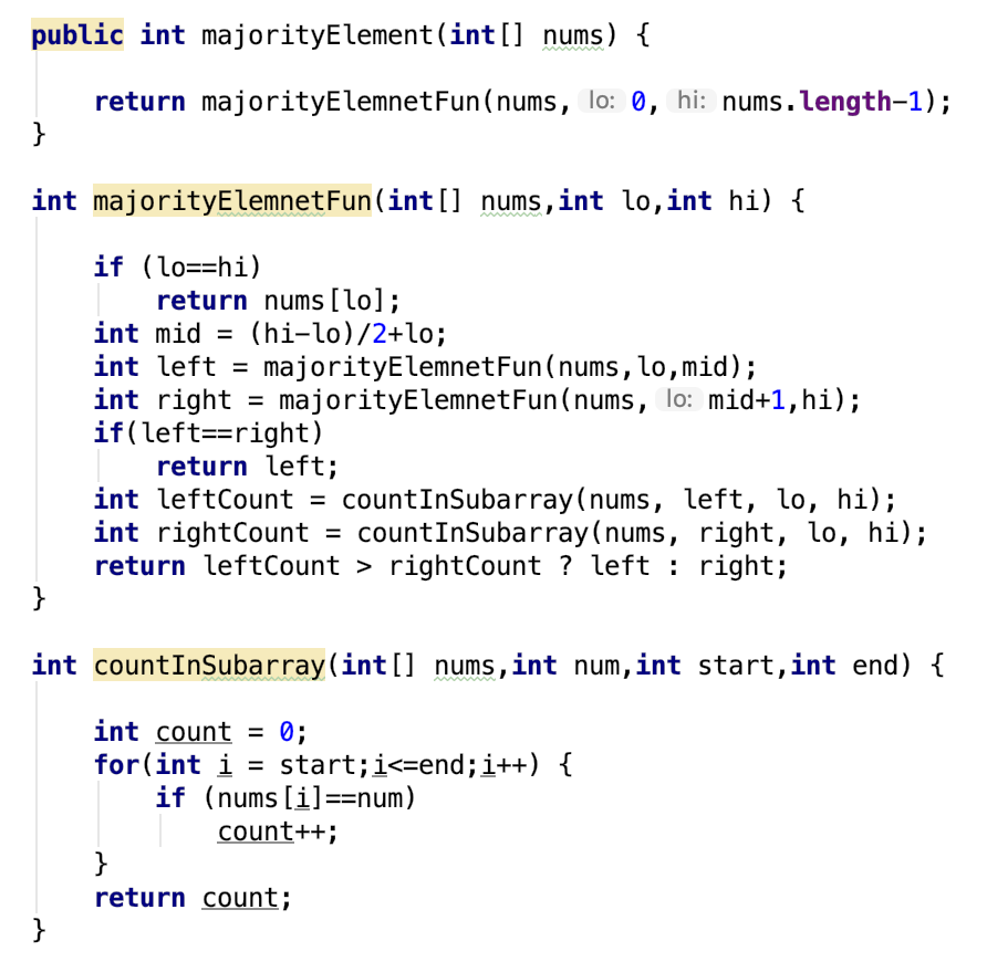 LeetCode 第169题 Majority Element【分而治之】（Java）