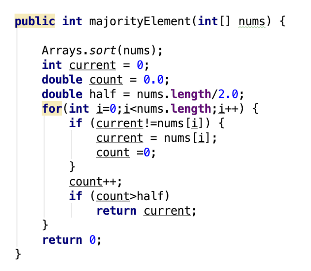 LeetCode 第169题 Majority Element【分而治之】（Java）