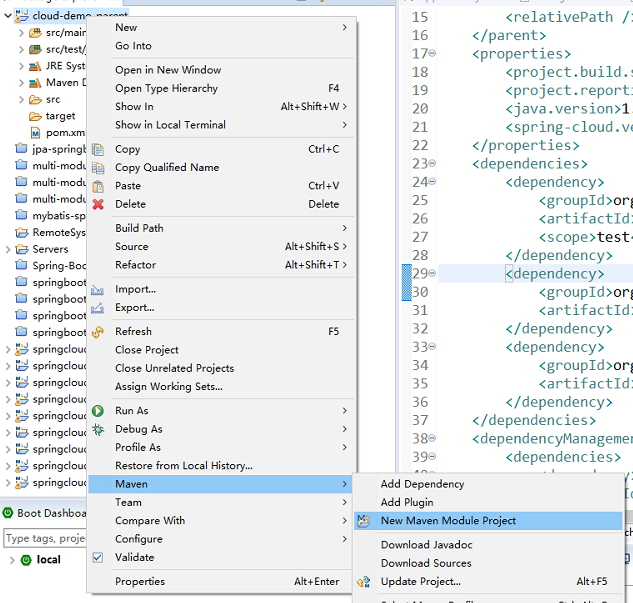 Eclipse(STS) 初次搭建Spring Cloud项目之Eureka服务注册和发现（一）
