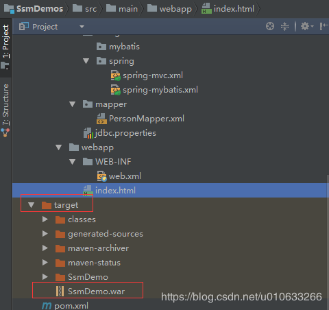 IntelliJ IDEA 创建Spring+SpringMVC+mybatis+maven项目