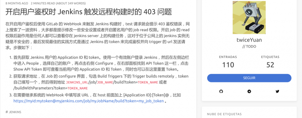 使用Jenkins持续集成Hexo博客