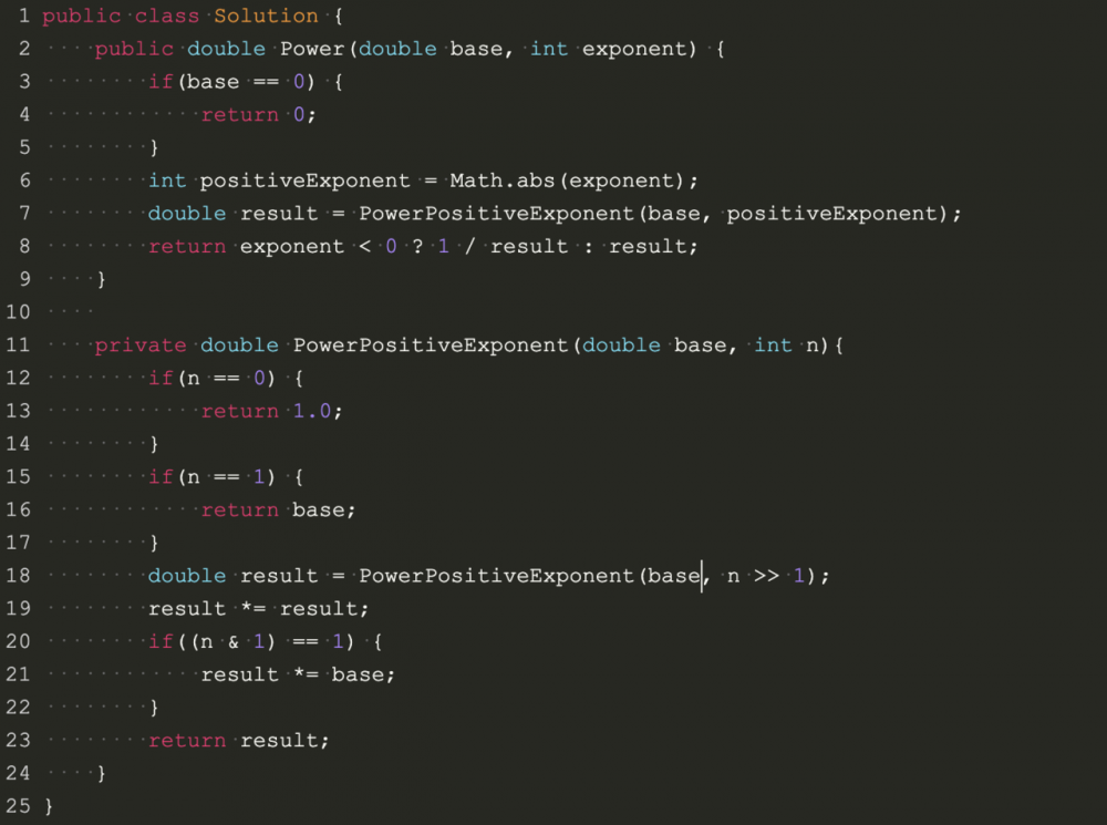 剑指Offer题目11：实现函数double Power（double base, int exponent），求base的exponent次方。（...