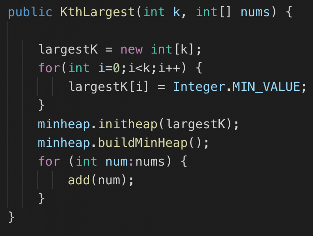 LeetCode 第703题 Kth Largest Element in a Stream 【堆】Java
