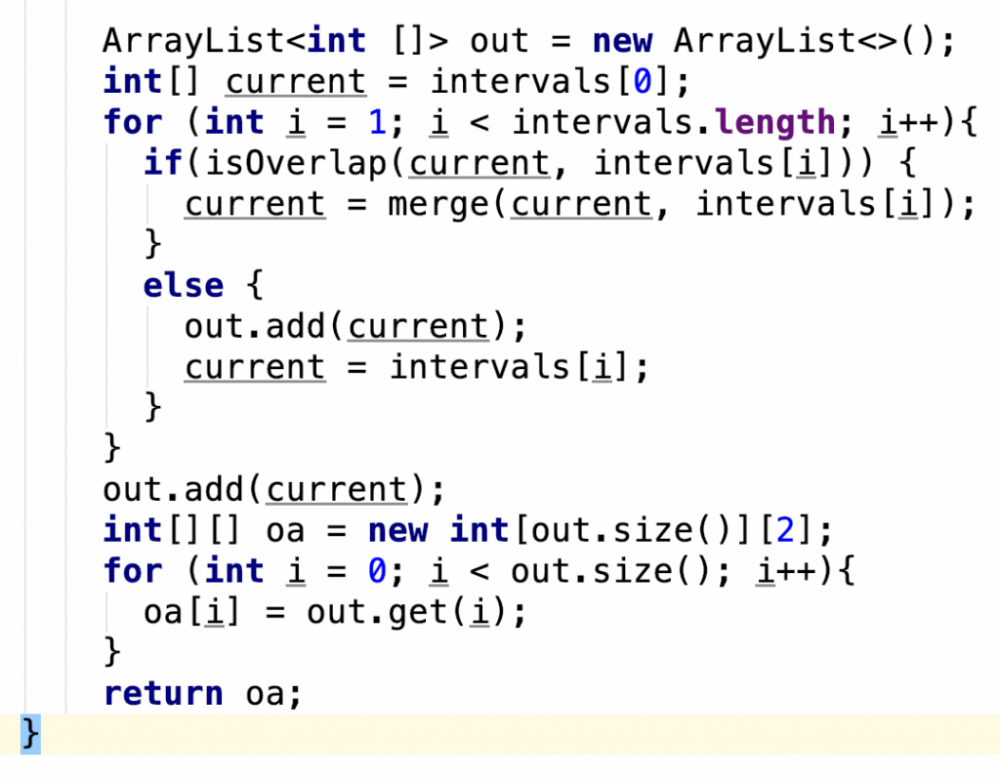 LeetCode 第56题 Merge Intervals 【排序】Java