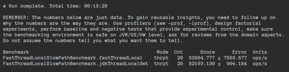 惊：FastThreadLocal吞吐量居然是ThreadLocal的3倍！！！