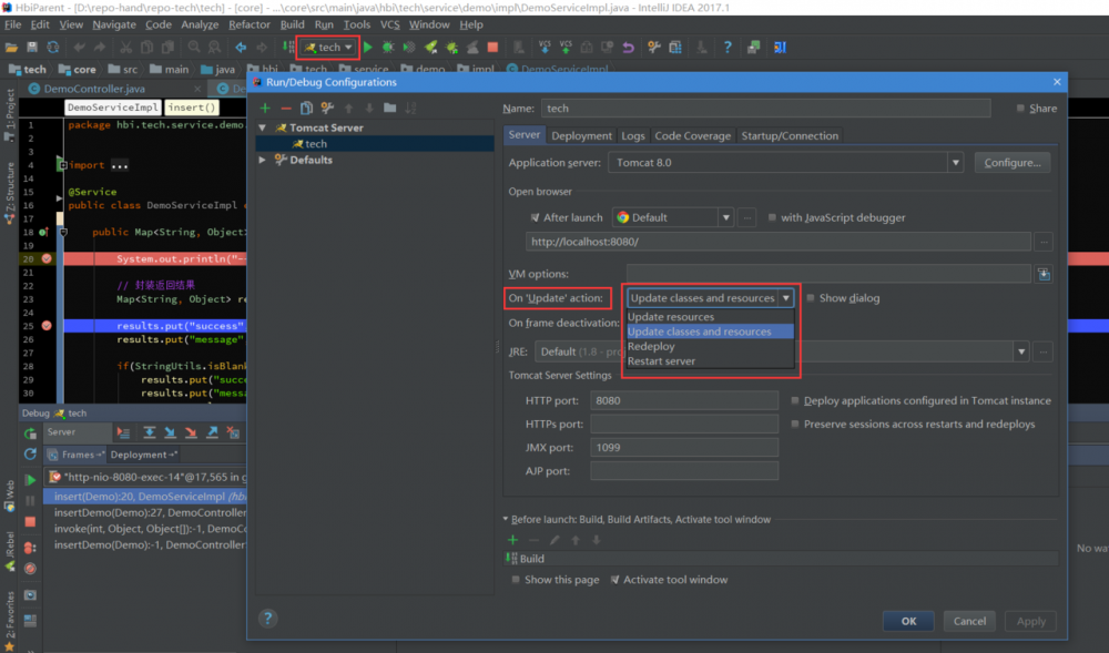 在 INTELLIJ IDEA 中使用 DEBUG